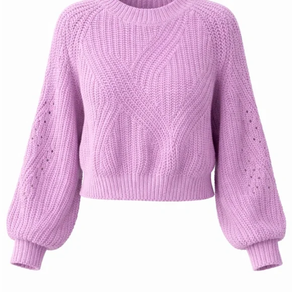 BP Lavender Cable Knit Sweater - Picture 3 of 7